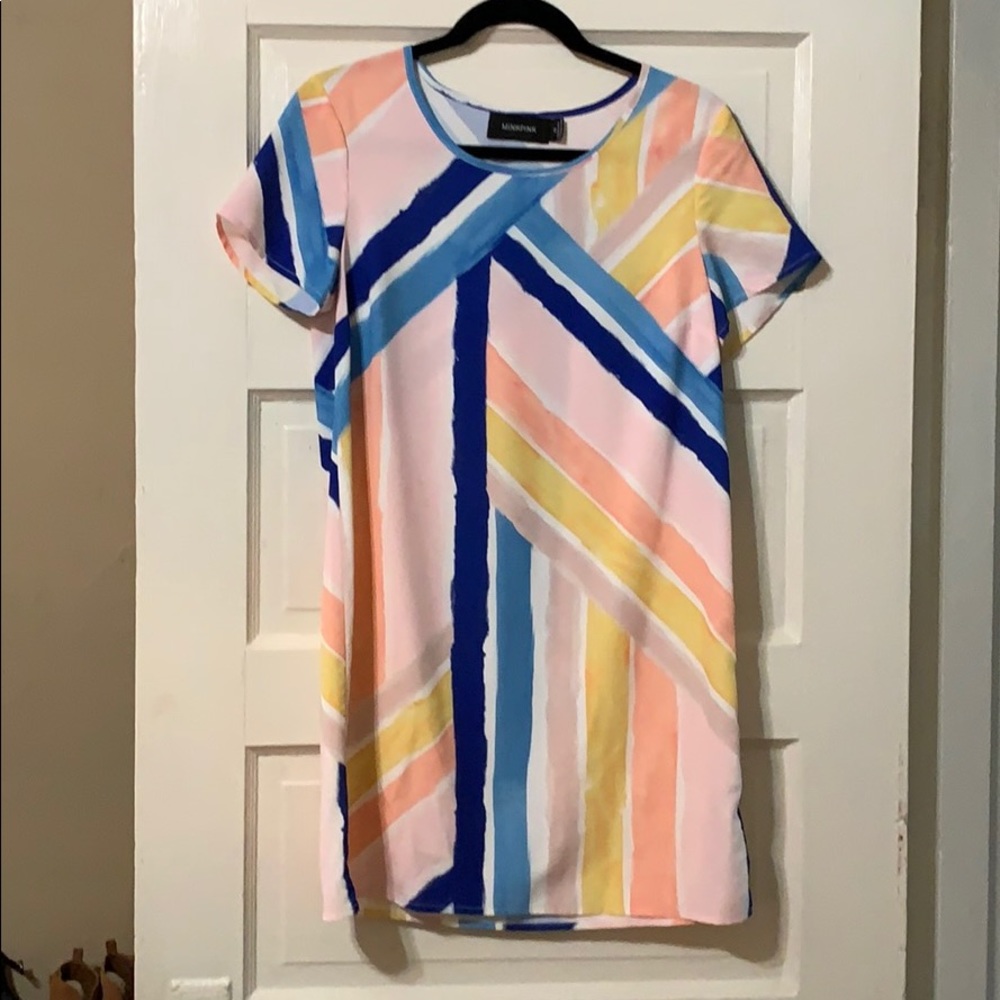 MINKPINK / patterned short sleeve dress